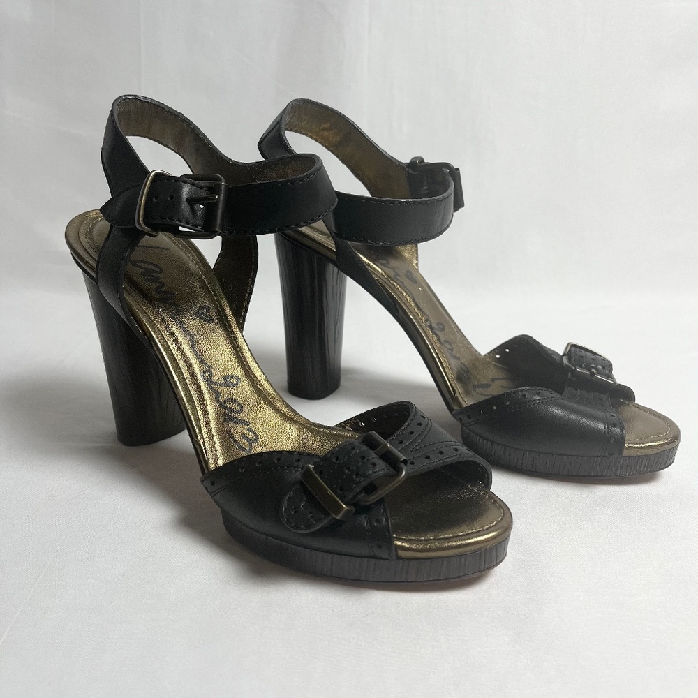 Lanvin Black Buckle Heels